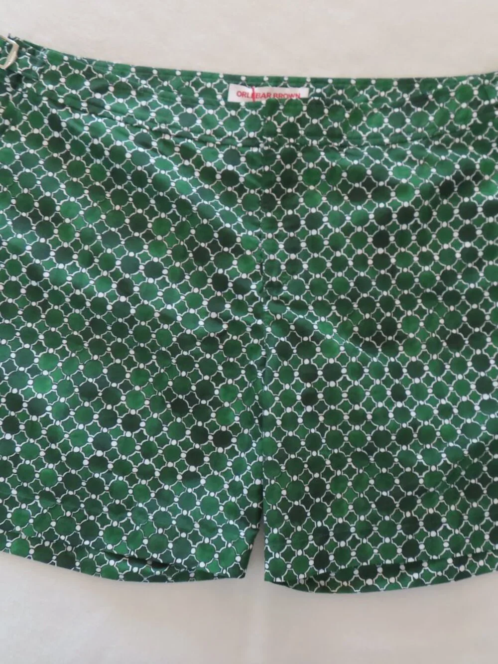 Orlebar Brown Bulldog Geo Tile Swim Shorts Trunks Coastal Garden Sports Size 38